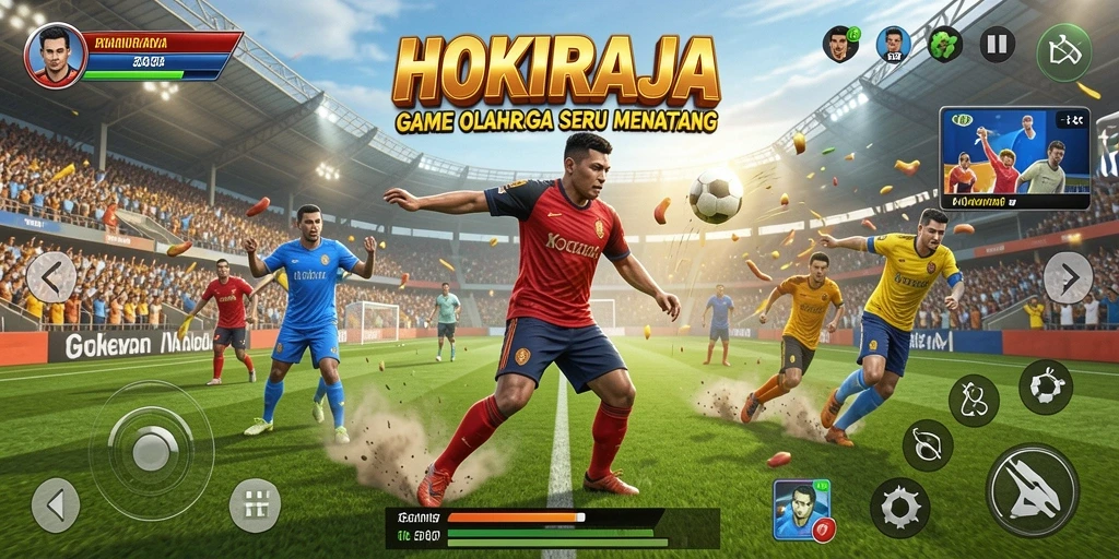 Tampilan menarik dari gameplay HOKIRAJA dengan tantangan olahraga.