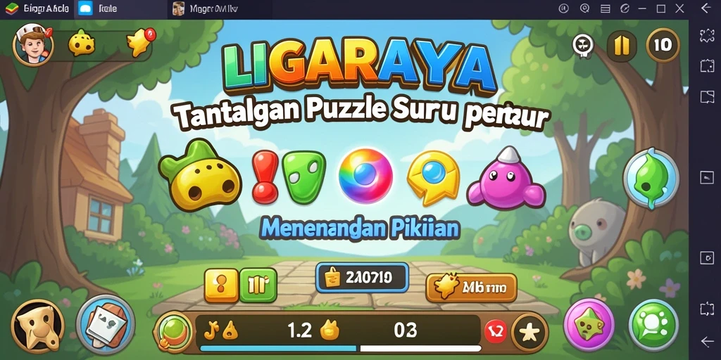 Screenshot gameplay LIGARAYA menampilkan tantangan puzzle yang mendebarkan.
