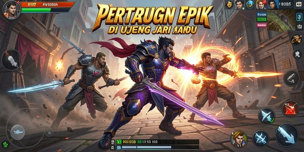 Screenshot utama menunjukkan pertempuran mendebarkan dalam RVIP2.
