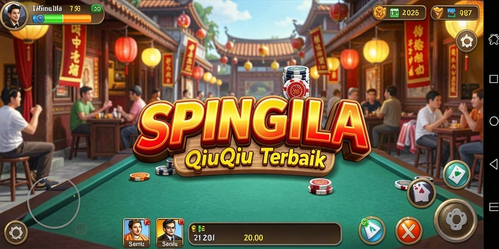 Tampilan menarik dari gameplay SPINGILA yang penuh strategi QiuQiu.