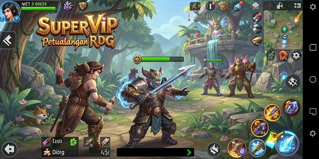 Tampilan gameplay seru dan mendalam dalam SUPERVIP.