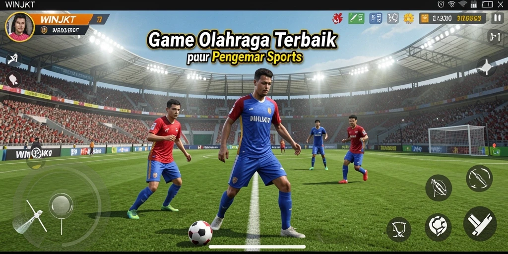 Tampilan gameplay seru dari WINJKT dengan berbagai mode olahraga.